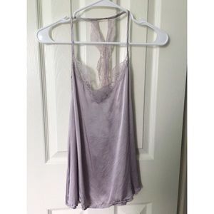 NWOT Anthropologie Lavender Purple Silk Lace Cami